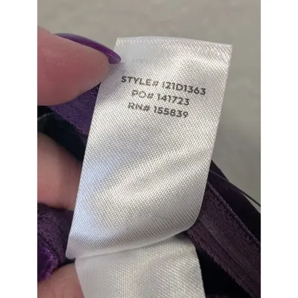 LULUS Glamorous Celebrations Purple Velvet Strapless Tulip Dress Womens Large - Picture 10 of 13